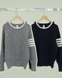 믹스 배색 울니트