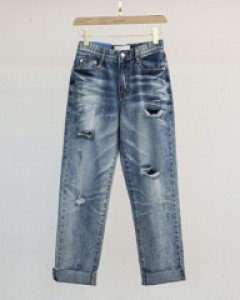 와일드 워싱 롤업 데님팬츠~HL