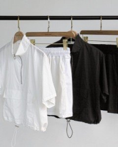 반팔아노락 셋업