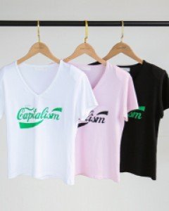 브이넥 숄더패드티