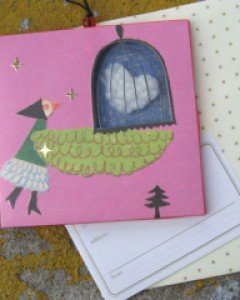 picture card -새와 새장