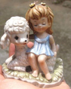 양과 소녀 장식품 lamb & girl
