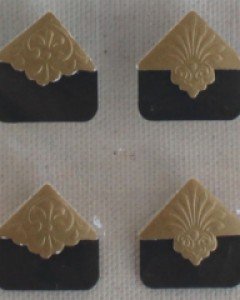 embossed photo corners -gold -15pcs