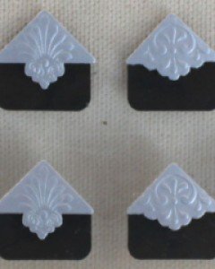 embossed photo corners -silver -15pcs