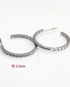 더블 페이스 라운드 귀걸이