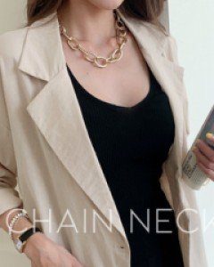 [ 잡화 100원부터! 창고대방출 ] #NAK MADE.세련된 느낌의 볼드한 체인 목걸이