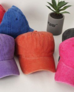 키치한 무드의 워싱 코튼 캡모자 #NAK MADE.