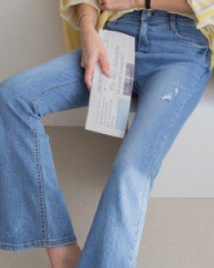 [S~3XL] 자연스럽게 퍼지는 부츠컷 라인이 예술!! 부츠컷 데님팬츠/히든밴딩