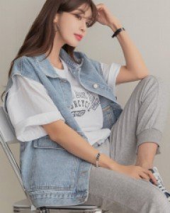 [55~88] VINTAGE WASHING 청자켓과 조끼가 만난 워싱 아우터