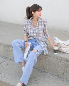 어디에나 굿매치~! 체크 롱셔츠 #NAK MADE.