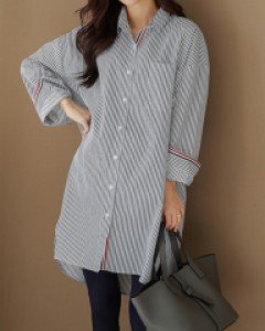 임부복*런던스트라이프 롱셔츠(수유가능)