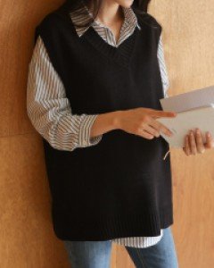 임부복*레이어드 니트베스트