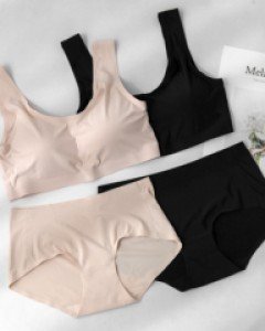 [기간한정할인][프리스킨]누디심리스(브라+기본팬티)세트