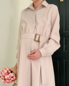 임부복*벨트플레어 임산부원피스