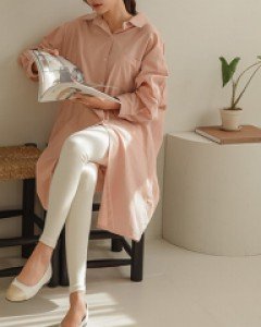 임부복*박시핏파스텔 롱남방