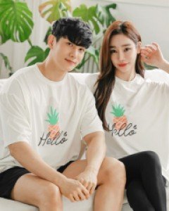 [2개구매시 추가할인]루즈핏 헬로파인 반팔래쉬가드(남여공용/UV차단 SPR50+).605