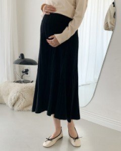 초중기맘*백합포근플리츠 니트스커트