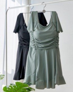 [무료배송+할인]엔쵸비 셔링 수영복(일체형)