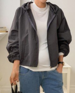 임부복*윈드스트링 바스락점퍼