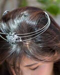 [나스첸카] 나스의 프리버드 3 _ 봉황 왕관형 머리띠 [실버 수공예 머리띠 뒤꽂이형 왕관]