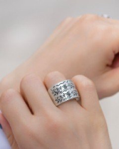 [나스첸카] 좀 더 개성적 스페셜 나스첸카 이니셜 반지 [실버 수공예 은 반지 가락지]