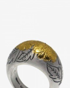 [나스첸카] 국화 두송이 우리전통 은 가락지 _ 은반지 _ 한복반지