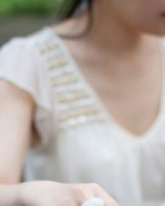 [나스첸카] 매화 백옥 [백옥 가락지]