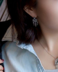 [나스첸카] 이상하게도 돋보여 [실버 수공예 미스틱토파즈 귀걸이]