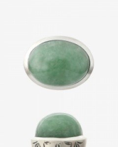 [나스첸카] 은은한 민트빛 대나무 꽃 은은한 비취 반지 _ 한복반지