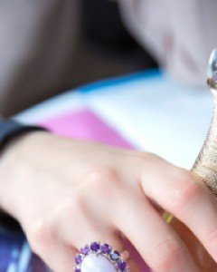 [나스첸카] 별을 세어 _ 라벤더 비취 반지