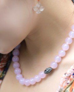 [나스첸카] 매력 상승 _ chalcedony 핑크 칼세도니아 목걸이