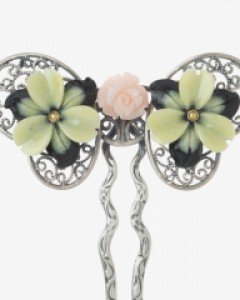 [나스첸카] 그대와 함께 _ 사문석 뒤꽂이 산호 뒤꽂이 _ 한복 머리장식 _ 결혼준비 _ 신랑어머니한복 쪽진머리비녀