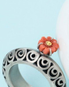 [나스첸카] 달에게 청혼하듯 2 _ 산호 반지 은반지 _ 은가락지 _ 가락지 쌍가락지 은쌍가락지