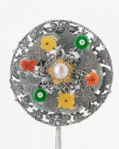 [나스첸카] 왕후의 보석 꽂이 _ 은 세공 뒤꽂이 _ 한복 머리장식 _ 결혼준비 _ 신랑어머니한복 쪽진머리비녀