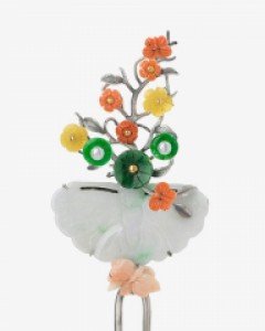 [나스첸카] 진심의 마음을 보세요 _ 비취 옥 뒤꽂이 비녀 은 공방 한복 예물 예단 _ 한복 머리장식 _ 결혼준비 _ 신랑어머니한복 쪽진머리비녀