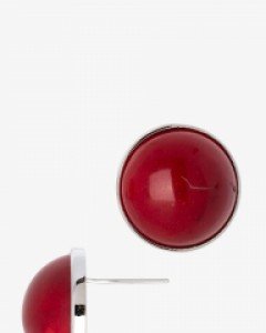 [나스첸카] 다림질을 잘하던 빨간입술의 그녀 DOT [실버 수공예 죽산호 귀걸이]