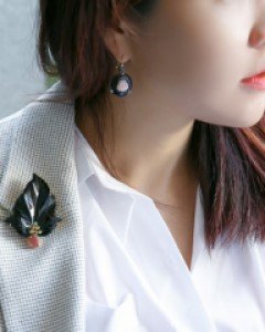 [나스첸카] 꽃의 밤, 예뻐지고 싶었어요 _ 오닉스 귀걸이