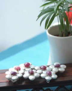 [나스첸카] VER 3.0 서초동에 눈이 내리면 [실버 수공예 진주 루비 브로치]