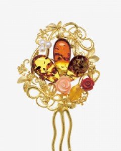 [나스첸카] 세상에서 처음 보는 호박 뒤꽂이  _ 한복 결혼준비 _ 신랑어머니한복_혼주뒤꽂이