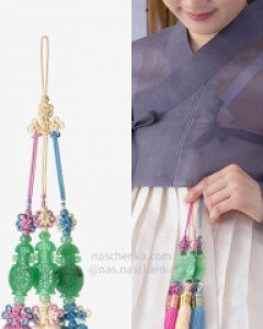 [나스첸카] 투호 비취 삼작 _ jade 비취 노리개