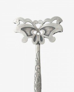 [나스첸카] 젊은 우아함이 함께하는 나비 귀이개 _ 은 귀이개 뒤꽂이 _ 한복 머리장식 _ 결혼준비 _ 신랑어머니한복