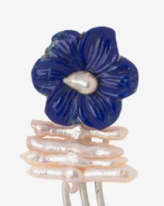 [나스첸카] 가야금 블루문 _ 청금석 뒤꽂이 진주 뒤꽂이 _ 한복 머리장식 _ 결혼준비 _ 신랑어머니한복 쪽진머리비녀