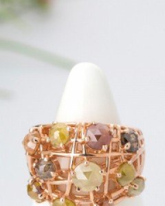 [나스첸카] 앙로즈 _ 14K 러프 다이아몬드 반지