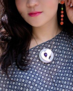 [나스첸카] 연보라 꿈 _ 라벤더 비취 브로치