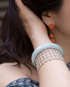 [나스첸카] 시원한 비취 통팔찌 _ 비취 팔찌