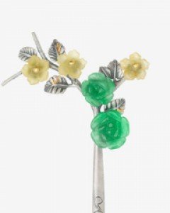 [나스첸카] 봄맞이_ 옥 뒤꽂이 _ 결혼 뒤꽂이 _ 전통뒤꽂이 _ 한복 머리장식 _ 결혼준비 _ 신랑어머니한복