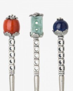 [나스첸카] 다용도 뒤꽂이 _ 염색 죽산호뒤꽂이 비취뒤꽂이 청금석뒤꽂이 _ 한복 머리장식 _ 결혼준비 _ 신랑어머니한복