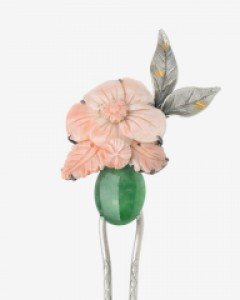 [나스첸카] tvN 철인왕후 협찬 비녀 뒤꽂이 천개의 별 _ 산호 비취 뒤꽂이 비녀 올림머리 비녀 혼주뒤꽂이