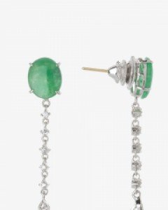 [나스첸카] 멋진 예쁨은 비취와 함께 _ 옥 비취 은 귀걸이