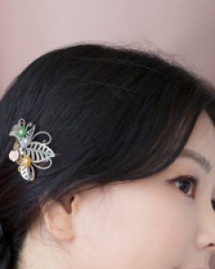 [나스첸카] 까다로운 공정의 은 세공 뒤꽂이 [실버 수공예 콩크쉘 뒤꽂이]